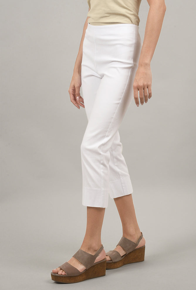 Equestrian Mindy Cropped Pant, White 