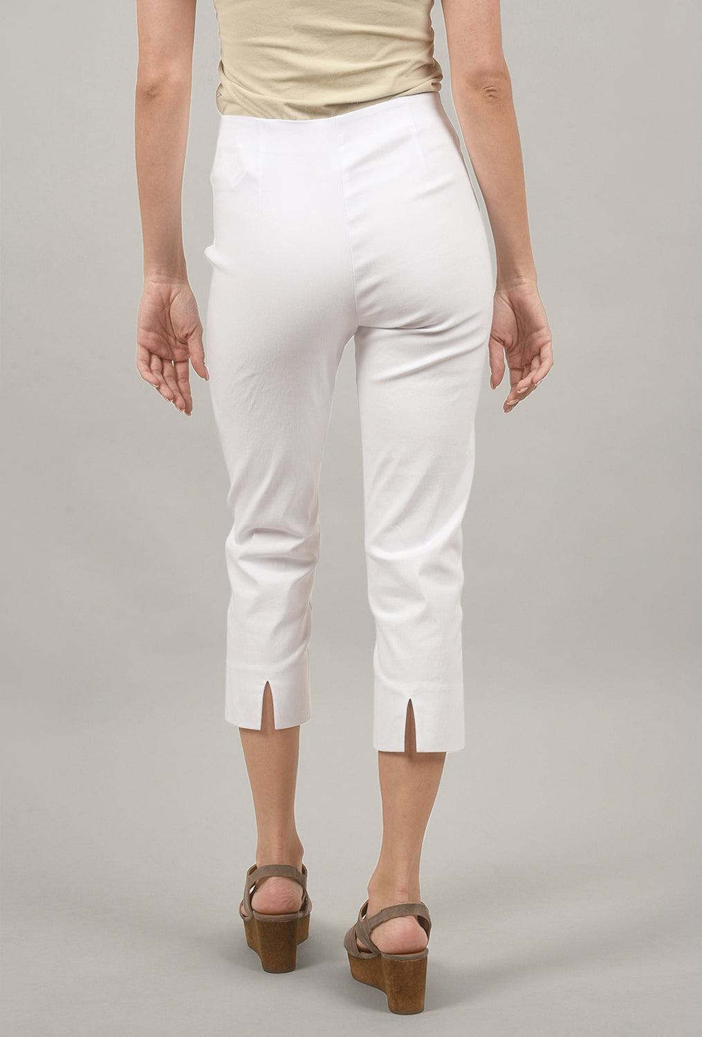 Equestrian Mindy Cropped Pant, White 
