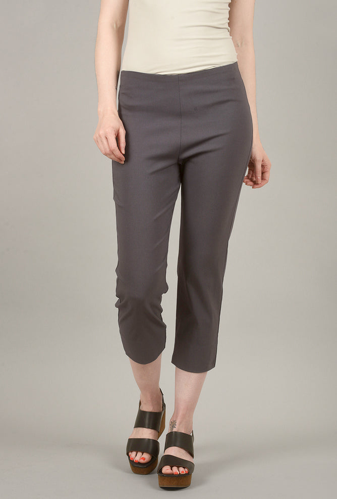 Equestrian Mindy Cropped Pant, Dark Gray 