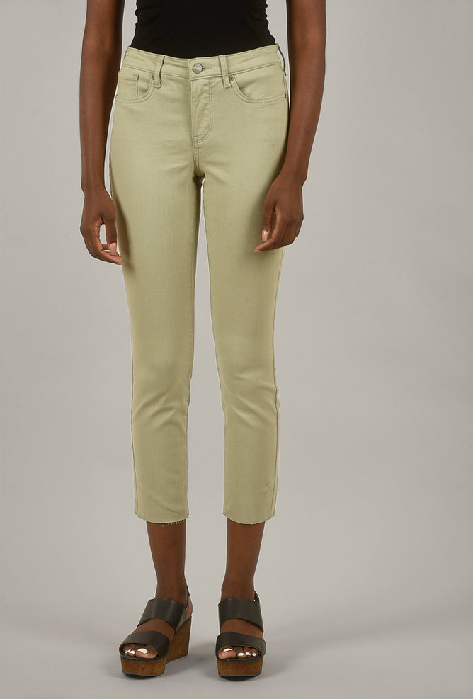 NYDJ Alina Raw-Hem Skinny Denim, Bamboo 