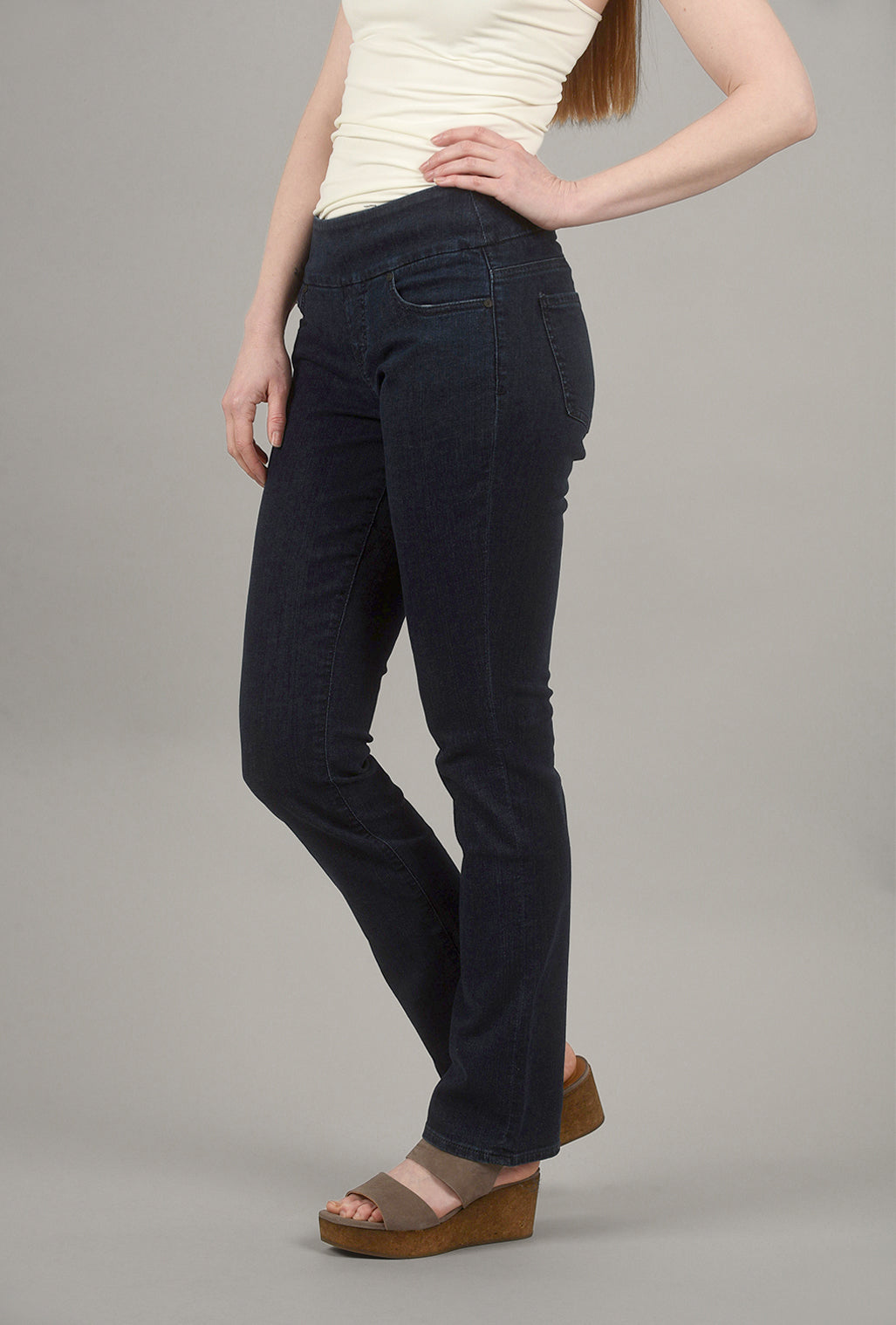 Jag Jeans Peri Straight Stretch Denim, Ink 