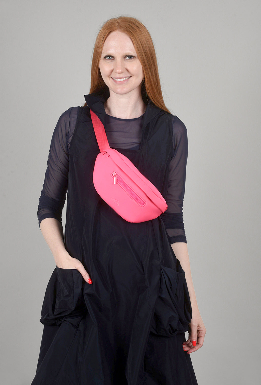 Em John Neoprene Bum Bag, Hot Pink 