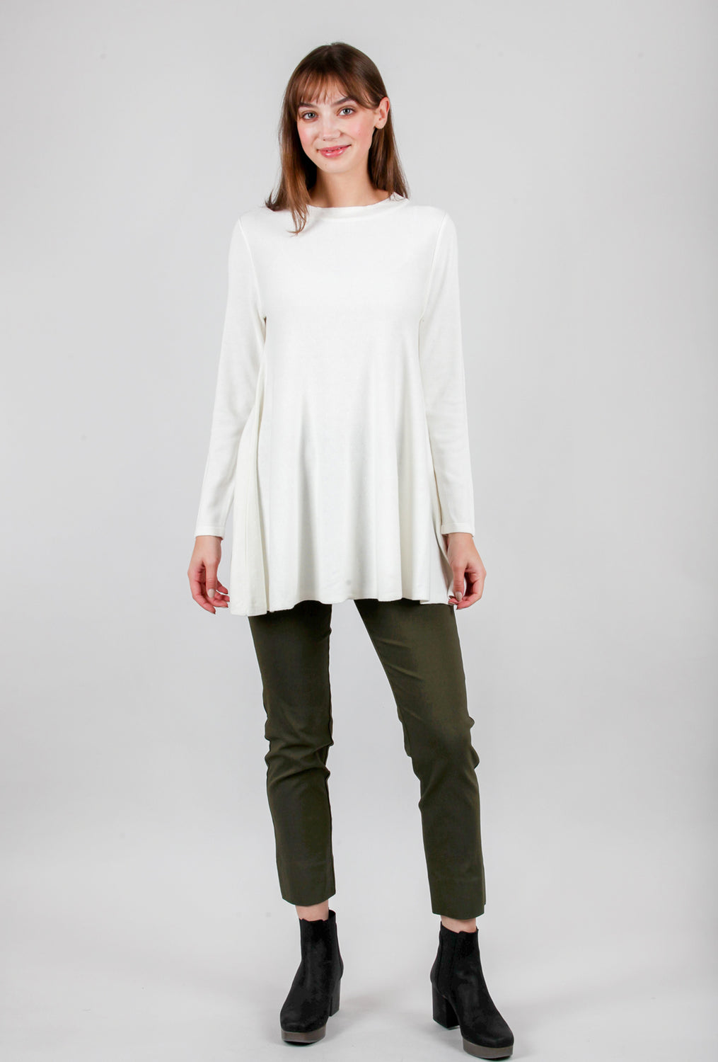 Ravel A-Line Swing Sweater, Ivory 